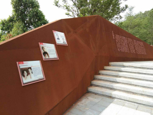 白银耐候钢挡土墙